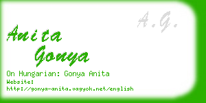 anita gonya business card